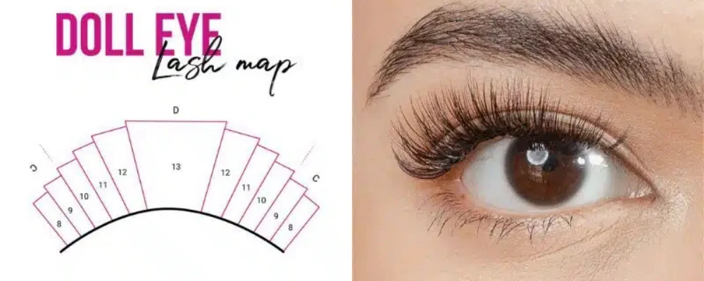 Open Eye Lash Map