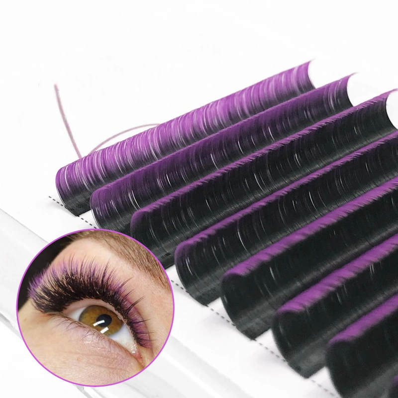 Purple Ombre Lash Extensions