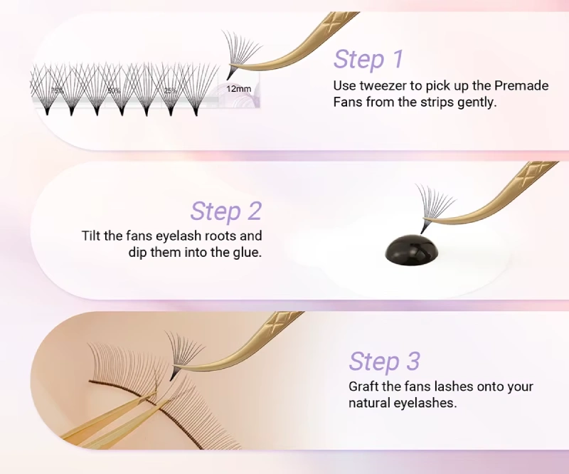 Volume Lashes Application Steps