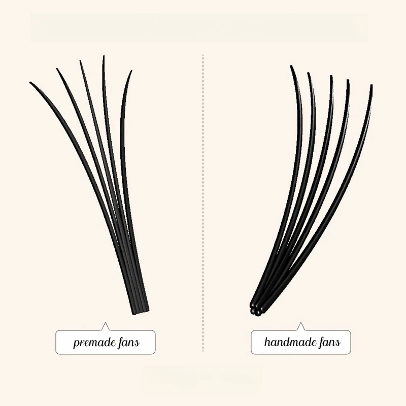 pre made fans lashes vs handmade