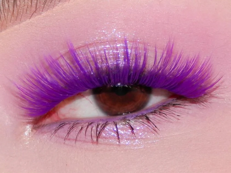 purple eyelashes