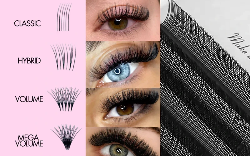 styles of professional lash extensions