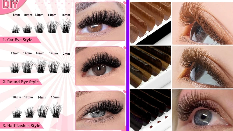 self adhesive eyelash clusters vs lash extensions