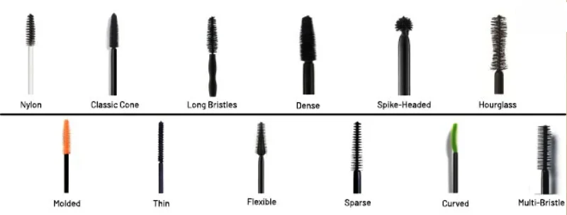 different types of eyelash brush materials