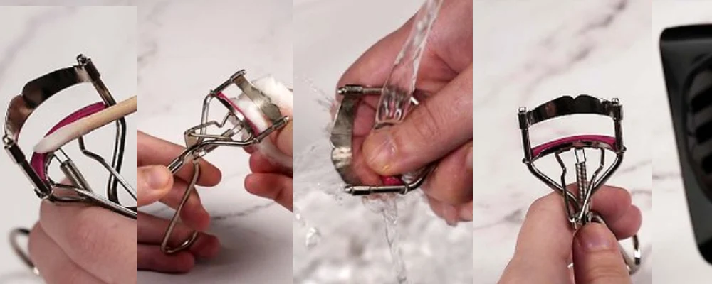 how to clean a eyelash curler
