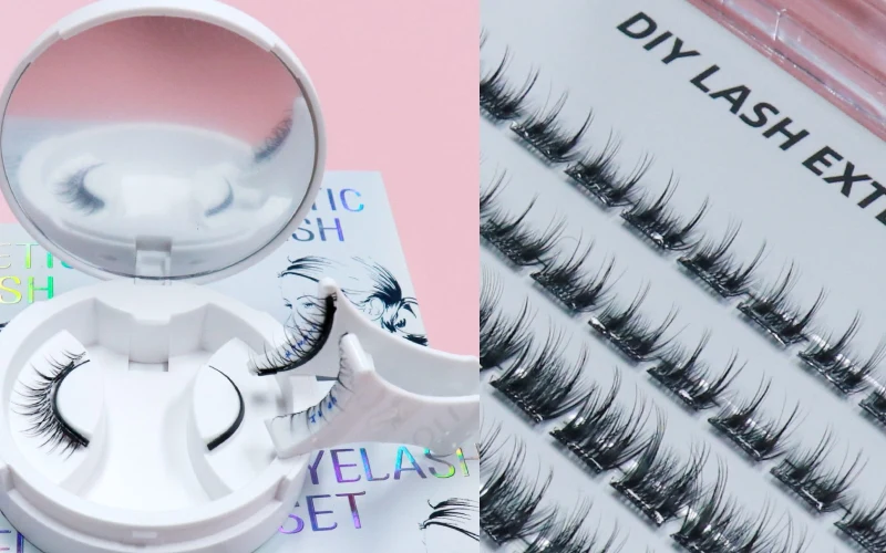 press on lashes and magnetic lashes