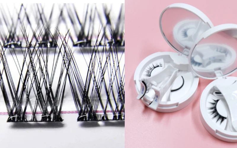 press on lashes vs magnetic lashes