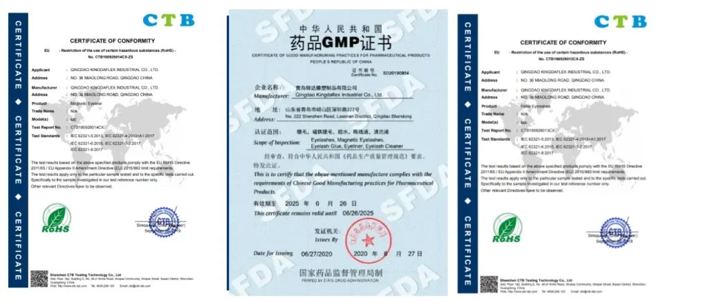 FDA, ROSH, MSGS, and SGS Audited magnetic lashes manufacturer
