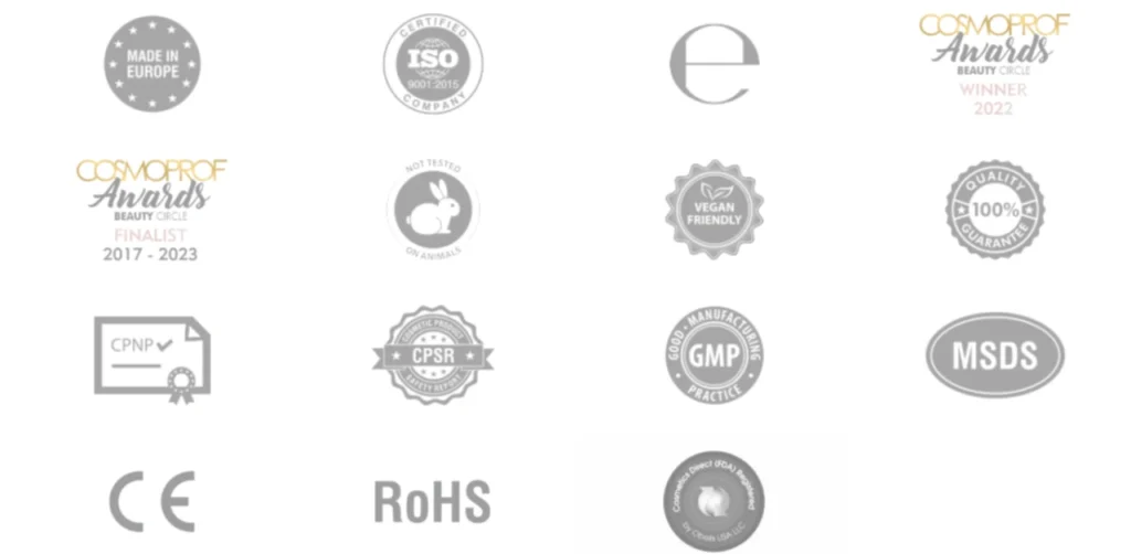 lashes certificates and awards