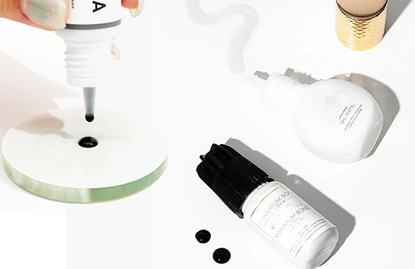 comparing high humidity glue to standard lash adhesives