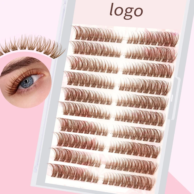 brown cluster lashes