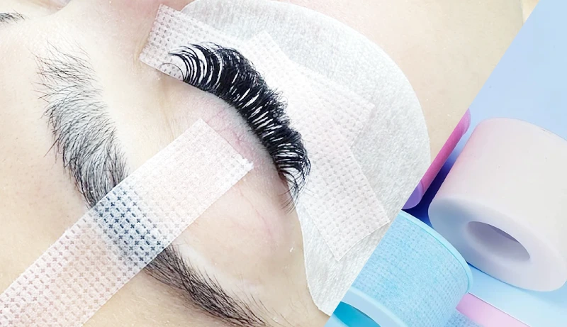 how to tape eyes for eyelash extensions