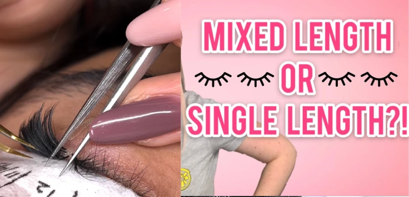 mixed vs. single length lash trays