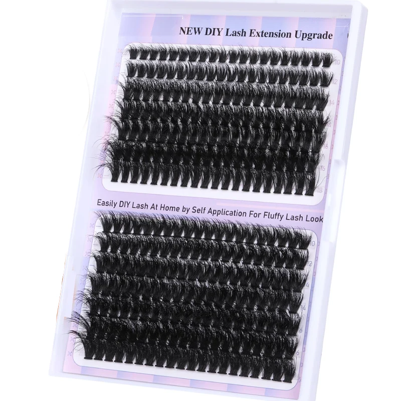 natural and airy volume wispy lash clusters