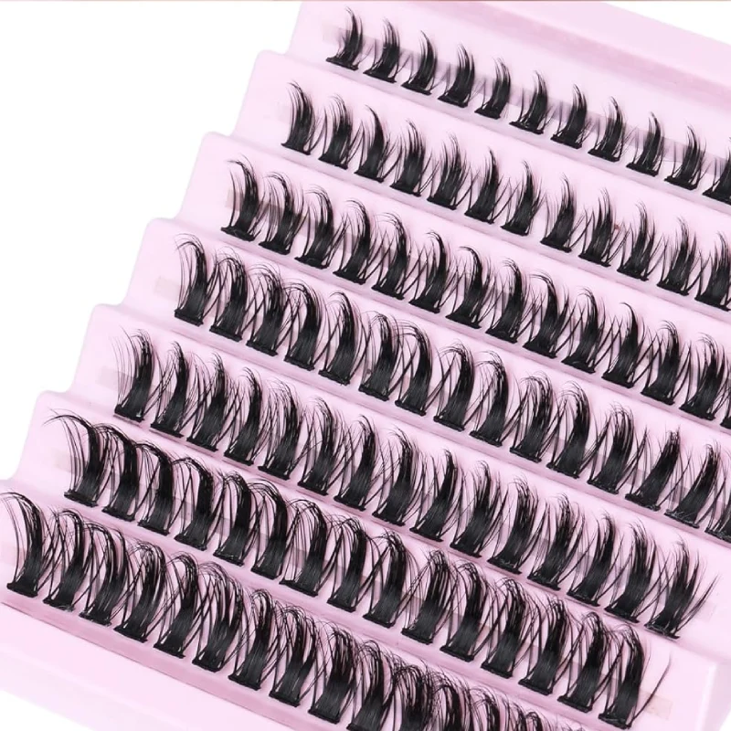 spiky or feathered wispy lash clusters