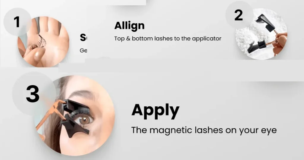 Dual Magnetic Lashes Simple 3 step application