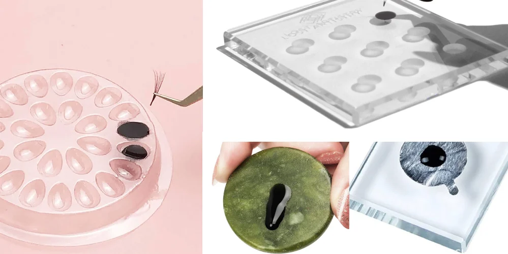 Eyelash Glue Holder made of different materials