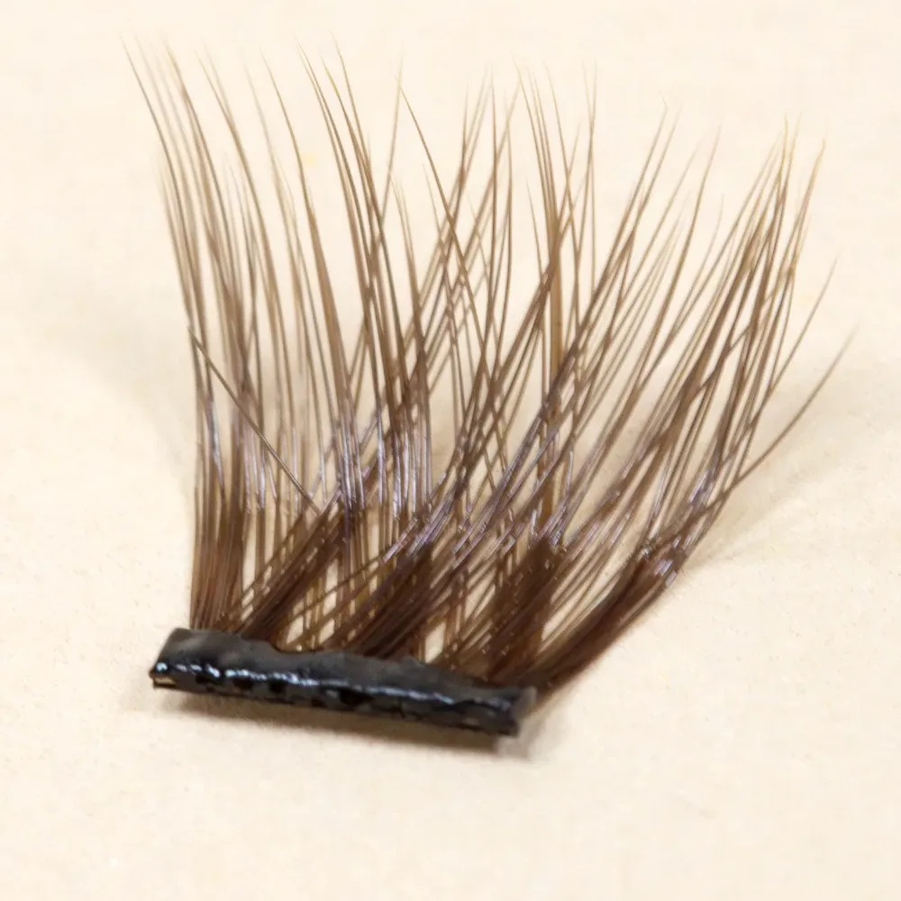 brown press on lashes