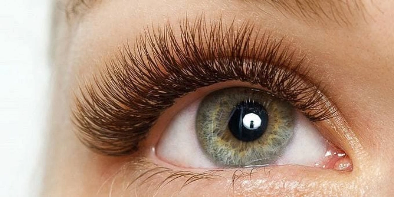 brown and creative colors eyelash extension
