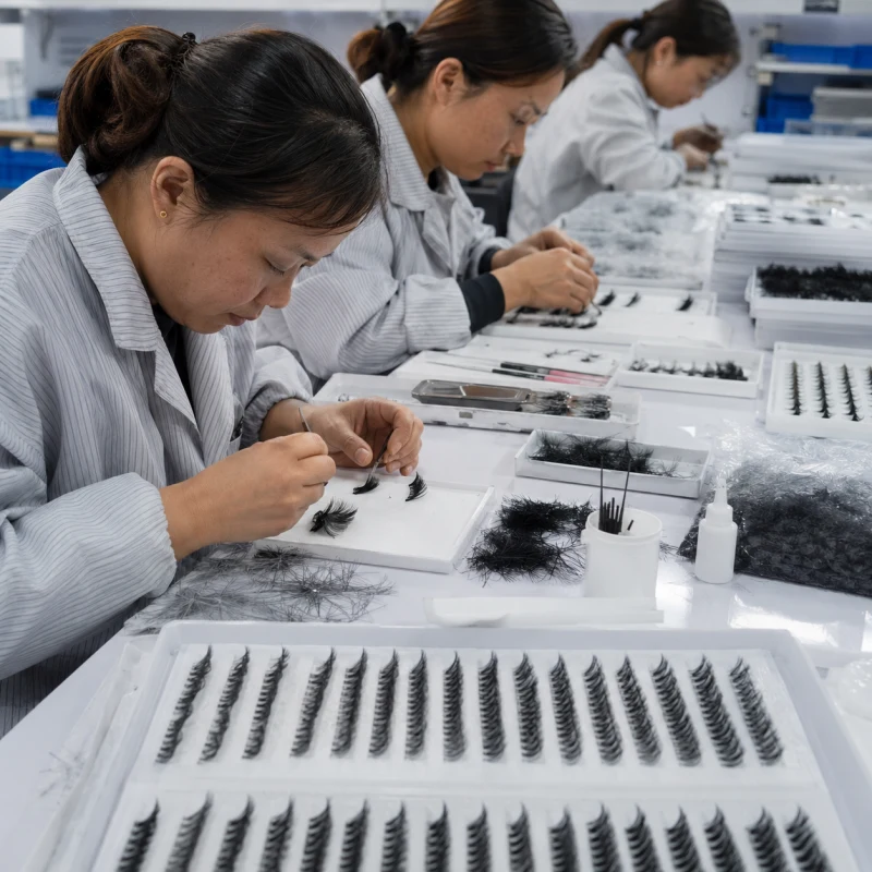 eyelash production process