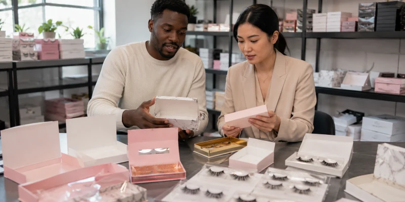 private label and eyelash packaging