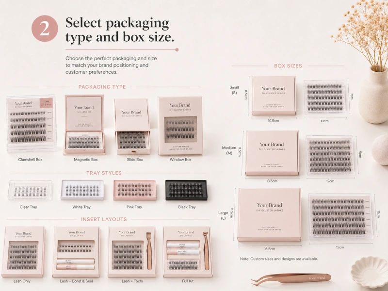 select packaging type and box size