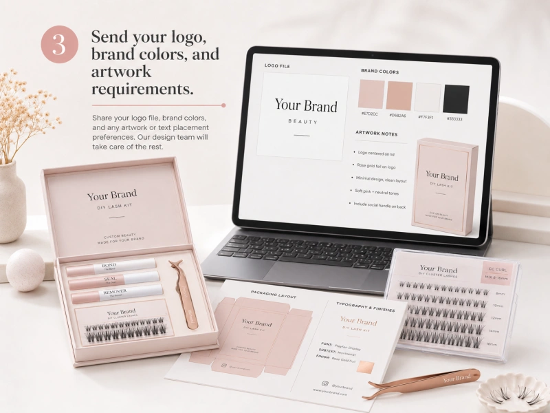 send your logo brand colors and artwork requirements