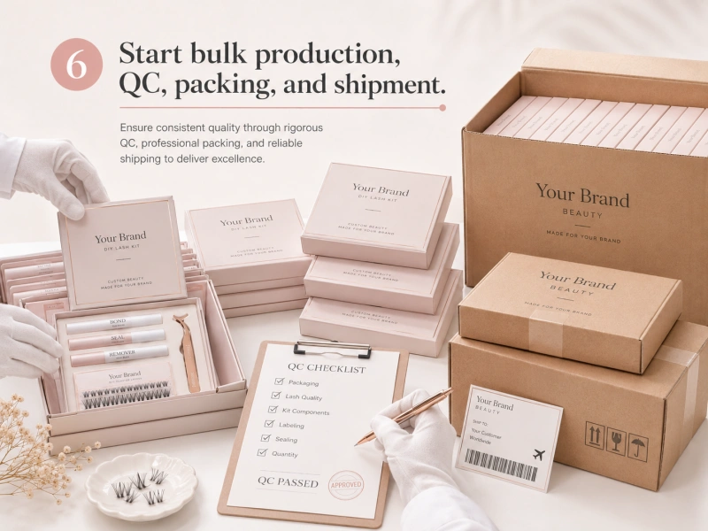 start bulk production qc packing and shipment