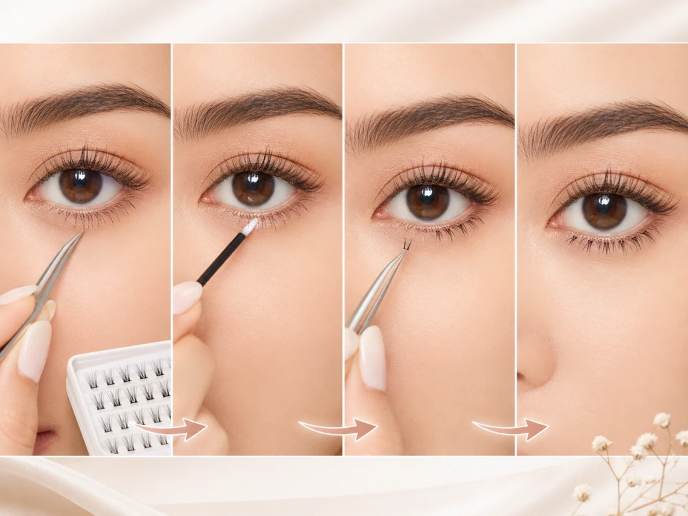 how to apply diy bottom lash extensions