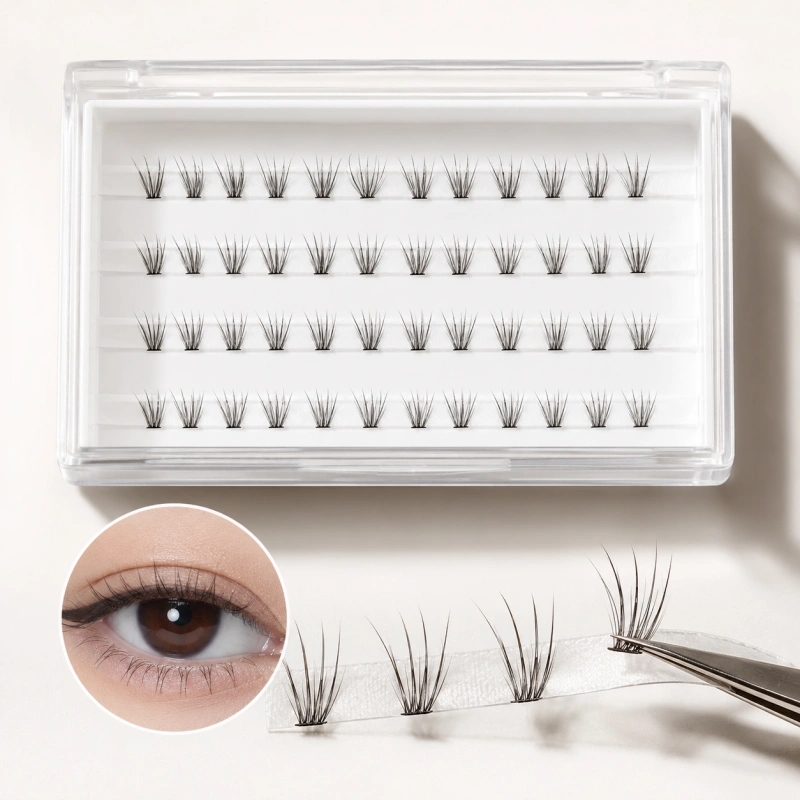 natural lower lash clusters