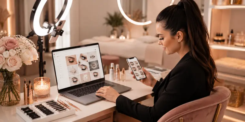 online presence for eyelash extension business