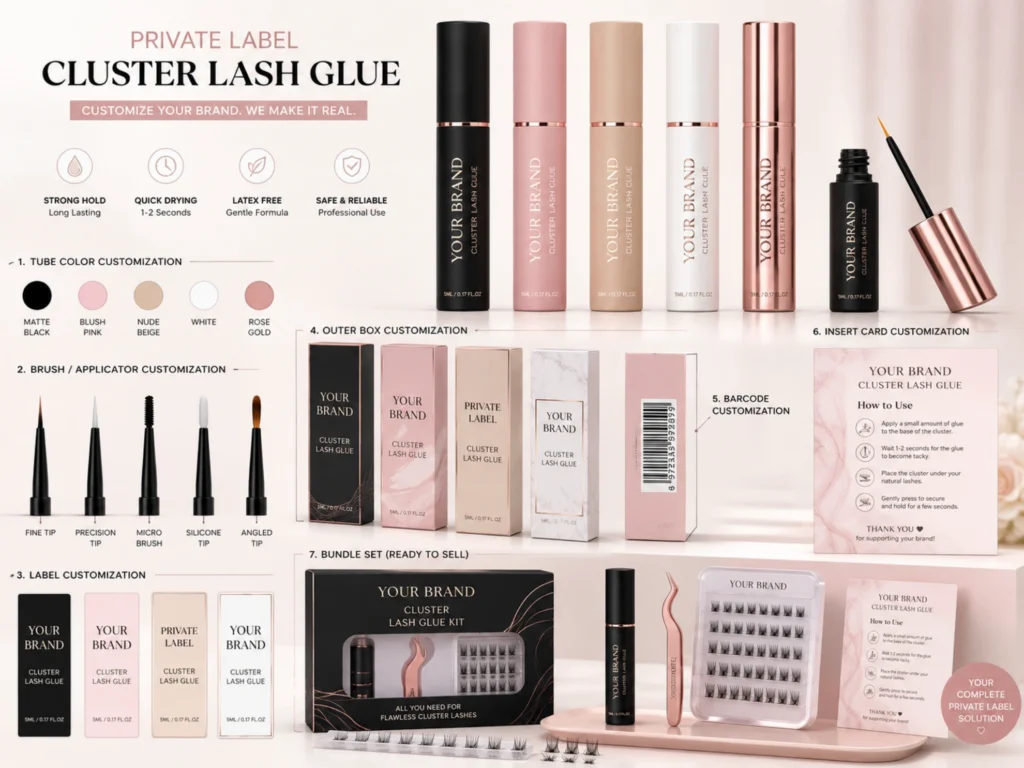 private label cluster lash glue