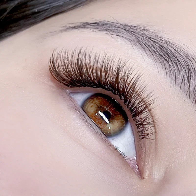 Brown Hybrid Lash Extensions