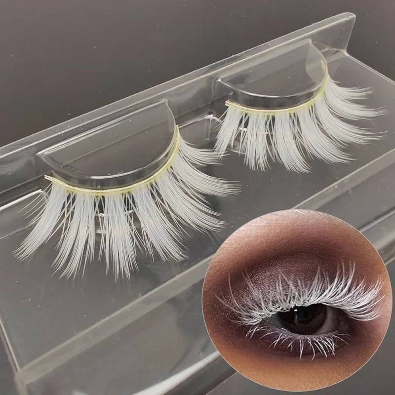 Long White Eyelash