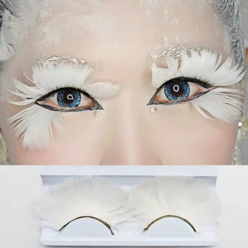 White Feather Lashes