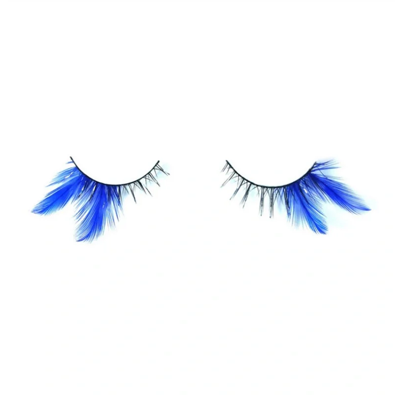 blue feather lashes