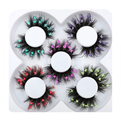 decorative false lashes with butterfly ornament
