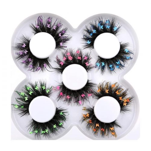 false lashes with butterflies
