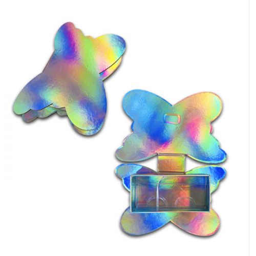 holographic butterfly magnetic lash box packaging
