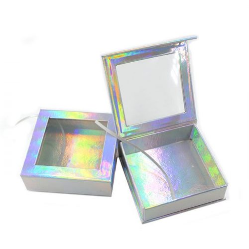 holographic square magnetic lash packaging