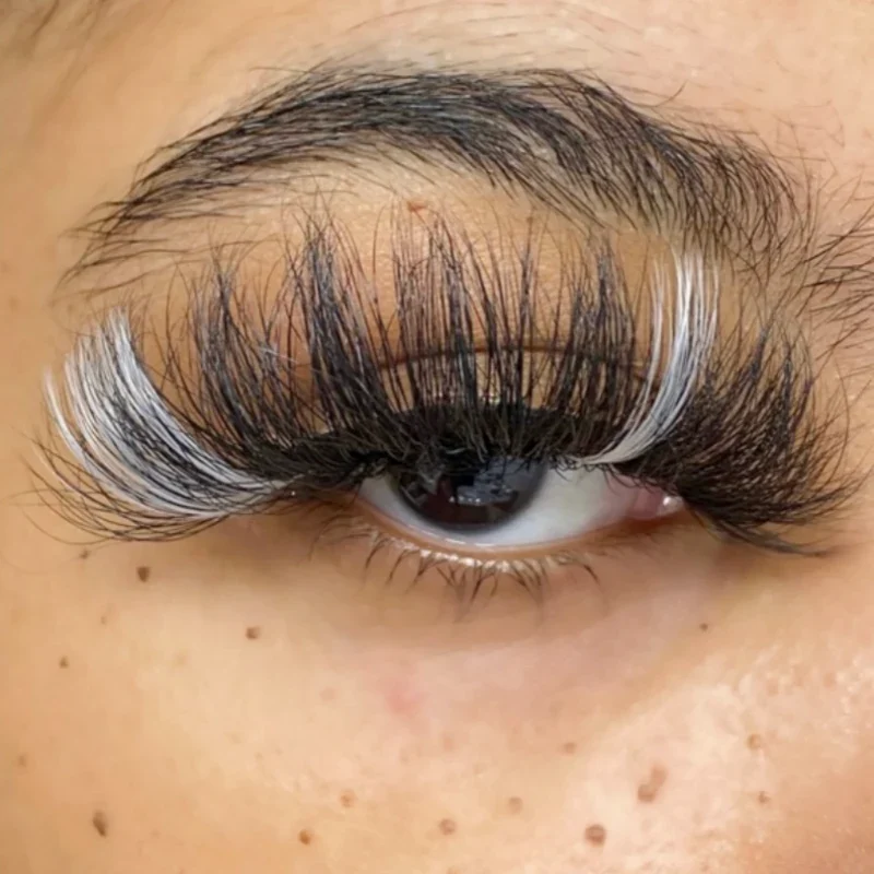 lashes with white in them