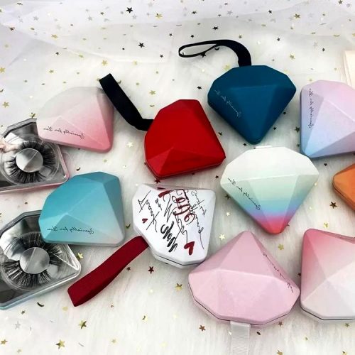 metal diamond lash case