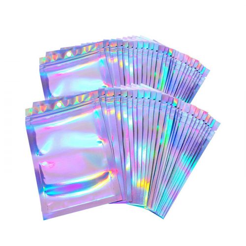 plastic holographic lash bag