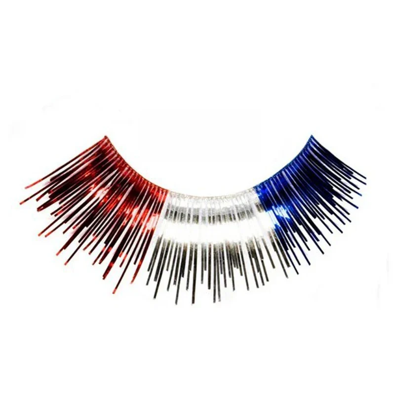 red white and blue eyelashes